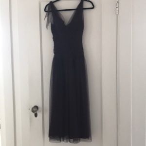 Vera Wang Plum Tulle Evening Gown